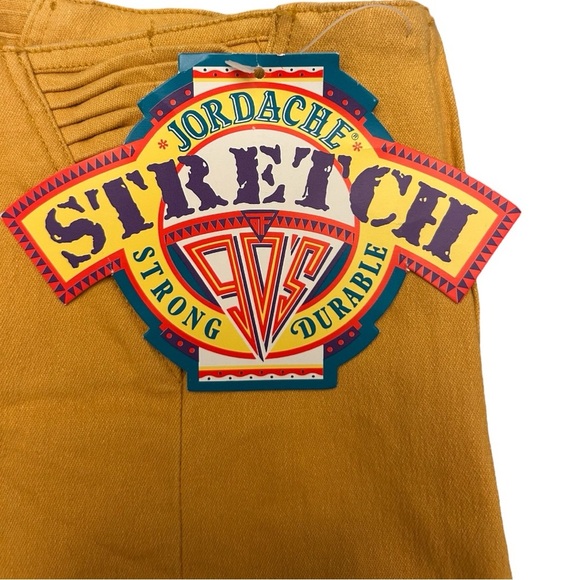 Vintage 90s Jordache Yellow High-Waisted Stretch Denim Shorts Juniors Size 7/8 - Picture 7 of 9